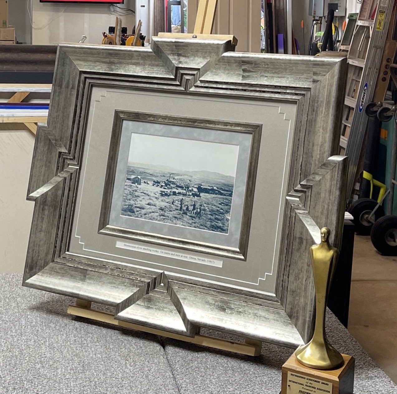 Award-winning custom silver geometric frame built by Villa